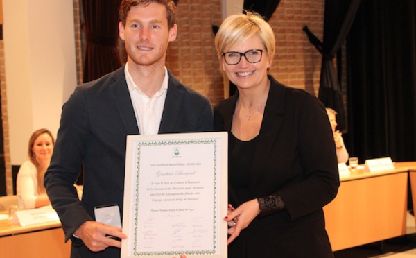 Gauthier Boccard dans le cercle restreint des Citoyens d'honneur de Waterloo