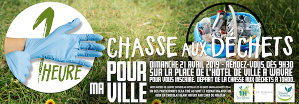 Wavre : 1h pour ma Ville – Edition spéciale Pâques « Chasse aux déchets »