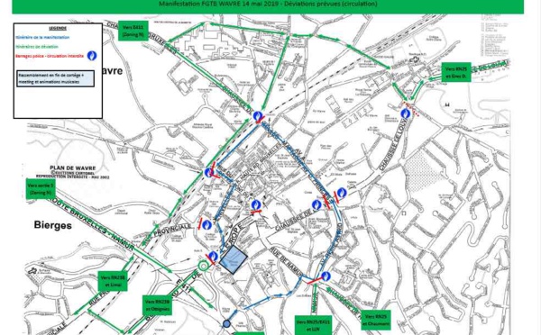 Manifestation FGTB de grande ampleur à Wavre