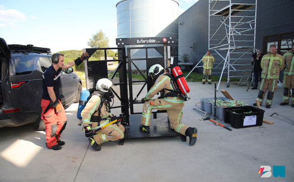 Le centre de formation pour les pompiers du Brabant wallon situé à Wavre dans un bâtiment dédié, moderne et à la pointe