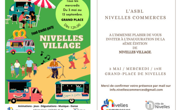 La 8ème édition de Nivelles Village démarrera ce Mecredi 3 mai !