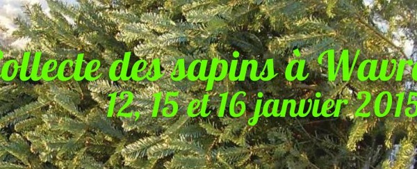 Wavre : Recyclez votre sapin