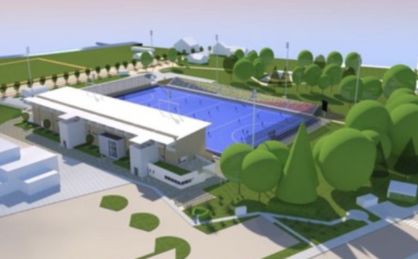 Première pierre au stade régional de hockey