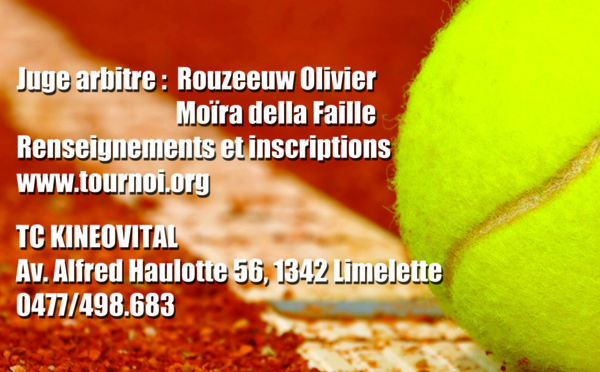 Tournoi Tennis open Kineo Vital