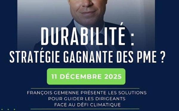 Ne manquez pas l’événement sur la durabilité pour PME avec François Gemenne