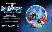 Parcours lumineux – Garden of Lights : Les Schtroumpfs enchantent le Château de Rixensart